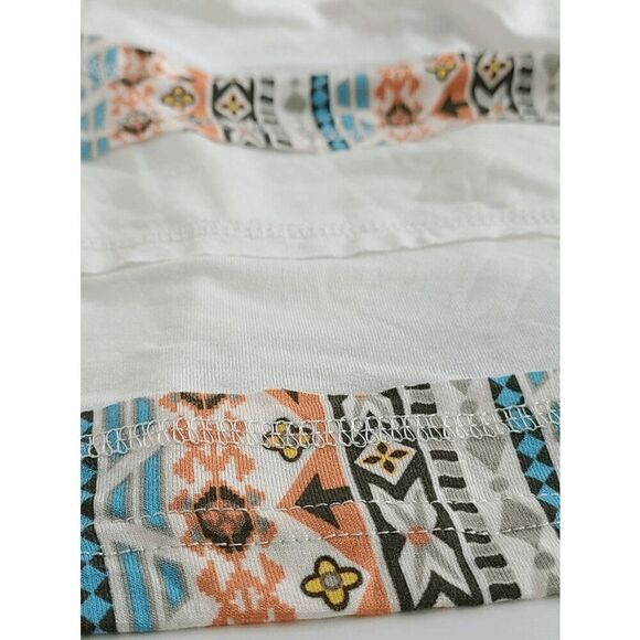 ☀️ VERSONA Boho Geo Print White Halter Top SIZE XS - Picture 8 of 9